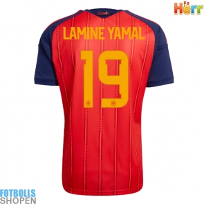 Billiga Spanien Lamine Yamal #19 Hemmatröja VM 2026 Kortärmad